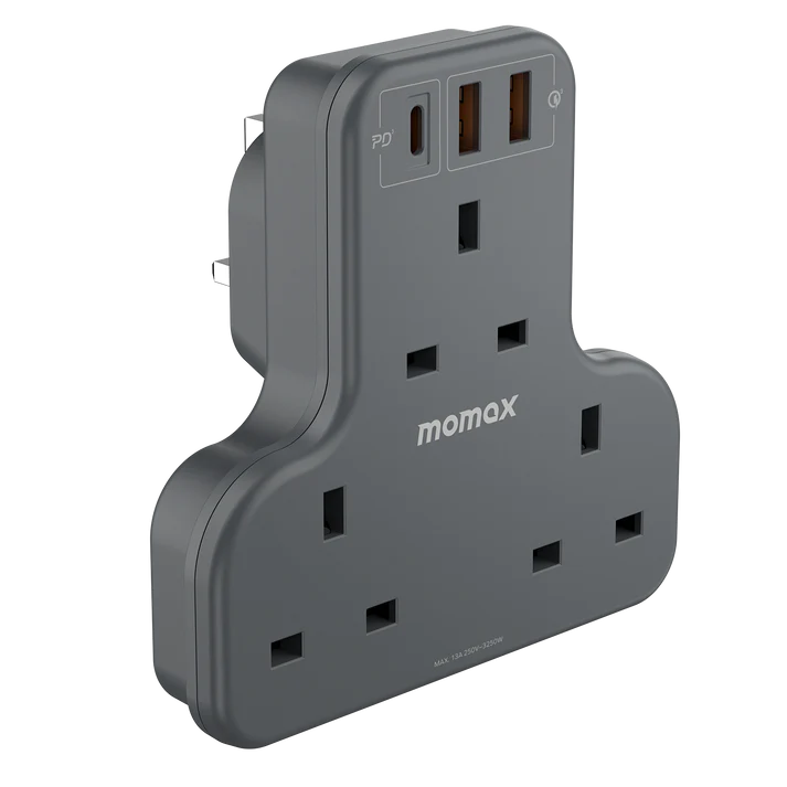 ONEPLUG 3-OUTLET T-SHAPED  WITCH USB(BK)