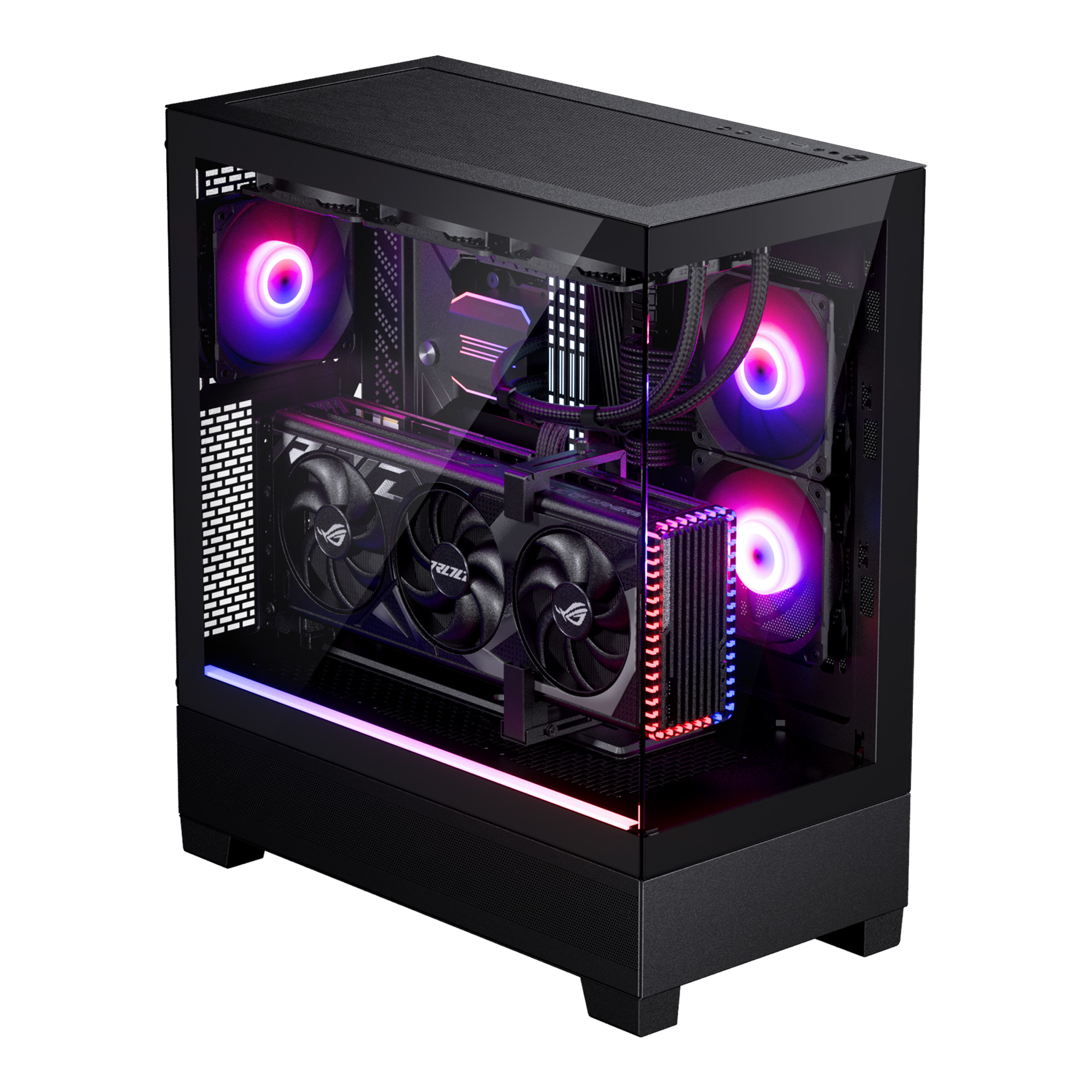 XT VIEW TEMPERED GLASS MID TOWER CASE BLACK thumbnail 12
