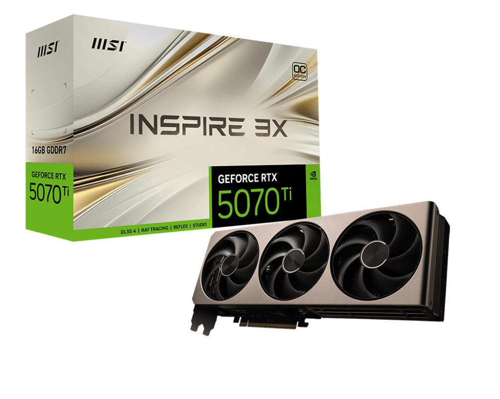 MSI RTX5070TI INSPIRE 3X OC 16GB GDDR7 thumbnail 2