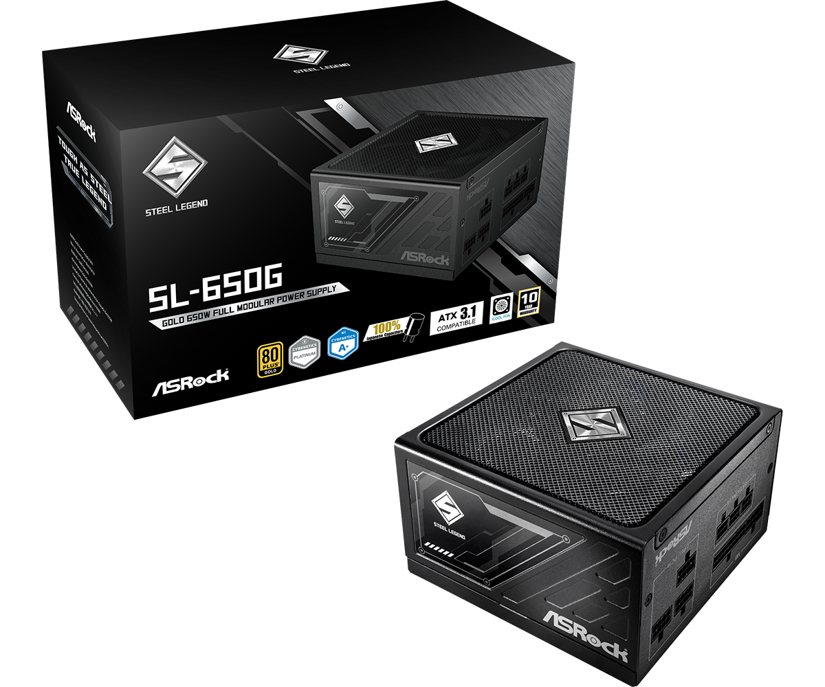 STEEL LEGEND 650W GOLD ATX 3.1 PSU BLACK