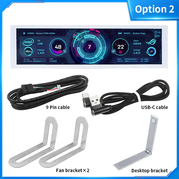 8.8" IPS TYPEC PC HEALTH  MONITOR WHITE