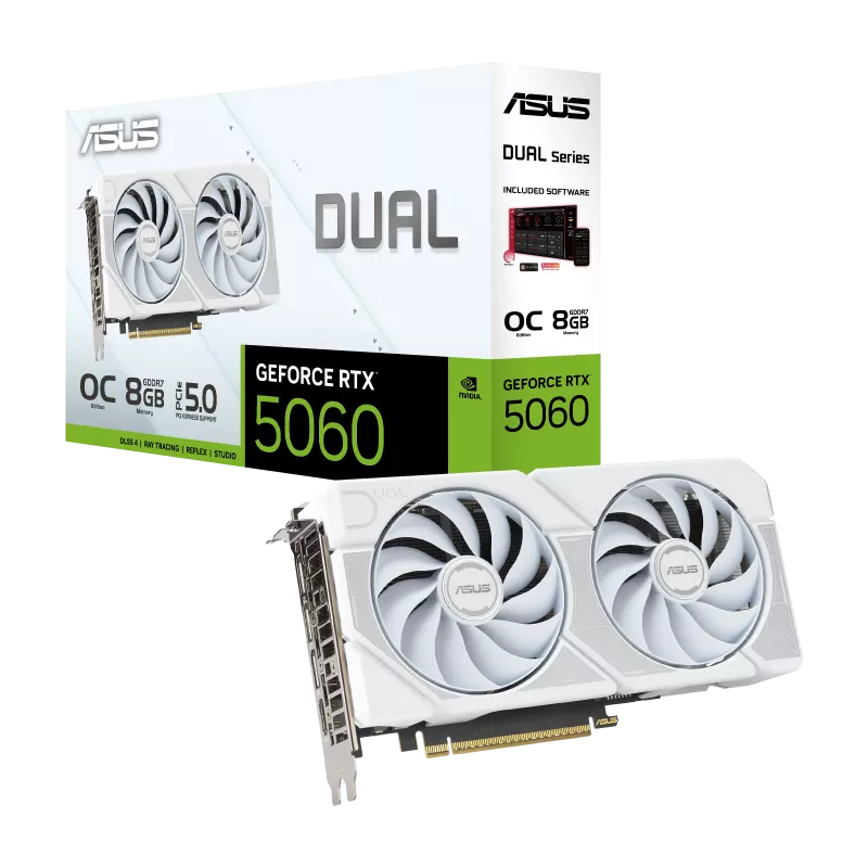ASUS DUAL RTX5060 OC 8GB GDDR7 WHITE
