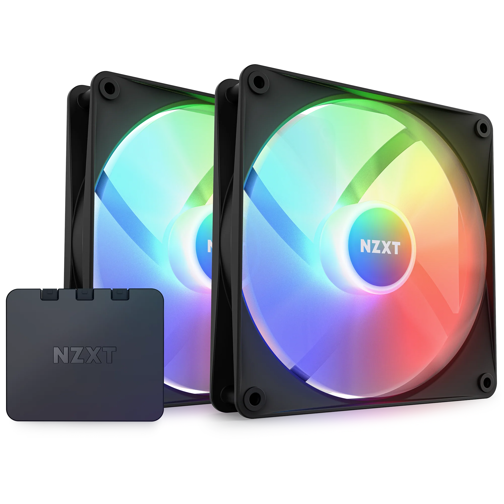 F140 RGB CORE TWIN PACK 140MM HUB-MOUNTED BLACK