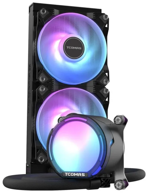 TCOMAS LE100 240 CPU LIQUID COOLER BLACK thumbnail 2