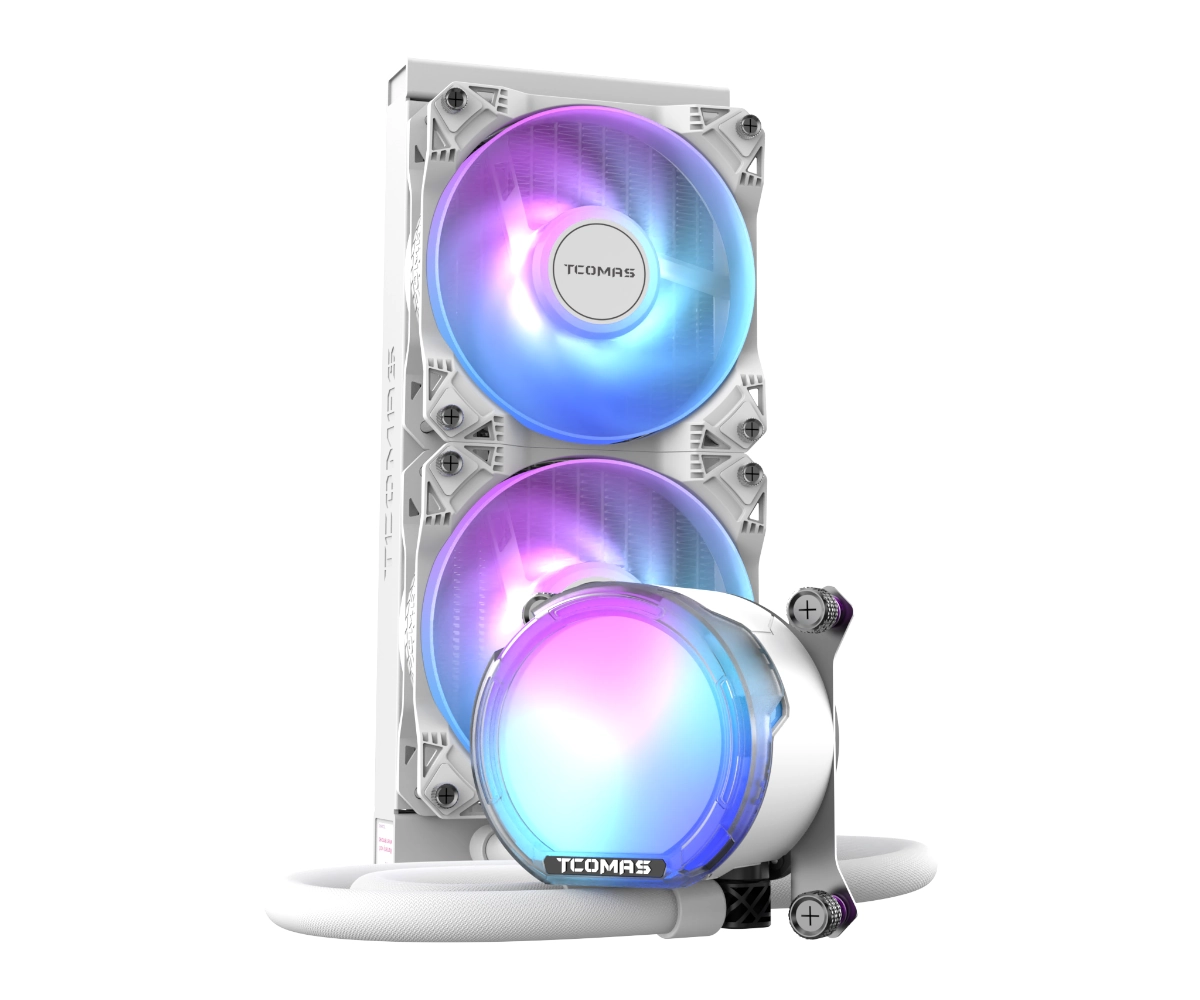 TCOMAS LE100 240 CPU LIQUID COOLER WHITE thumbnail 2