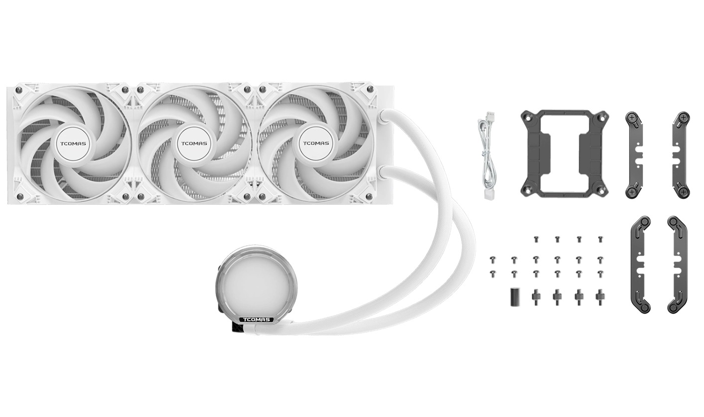 TCOMAS LE100 360 CPU LIQUID COOLER WHITE thumbnail 4