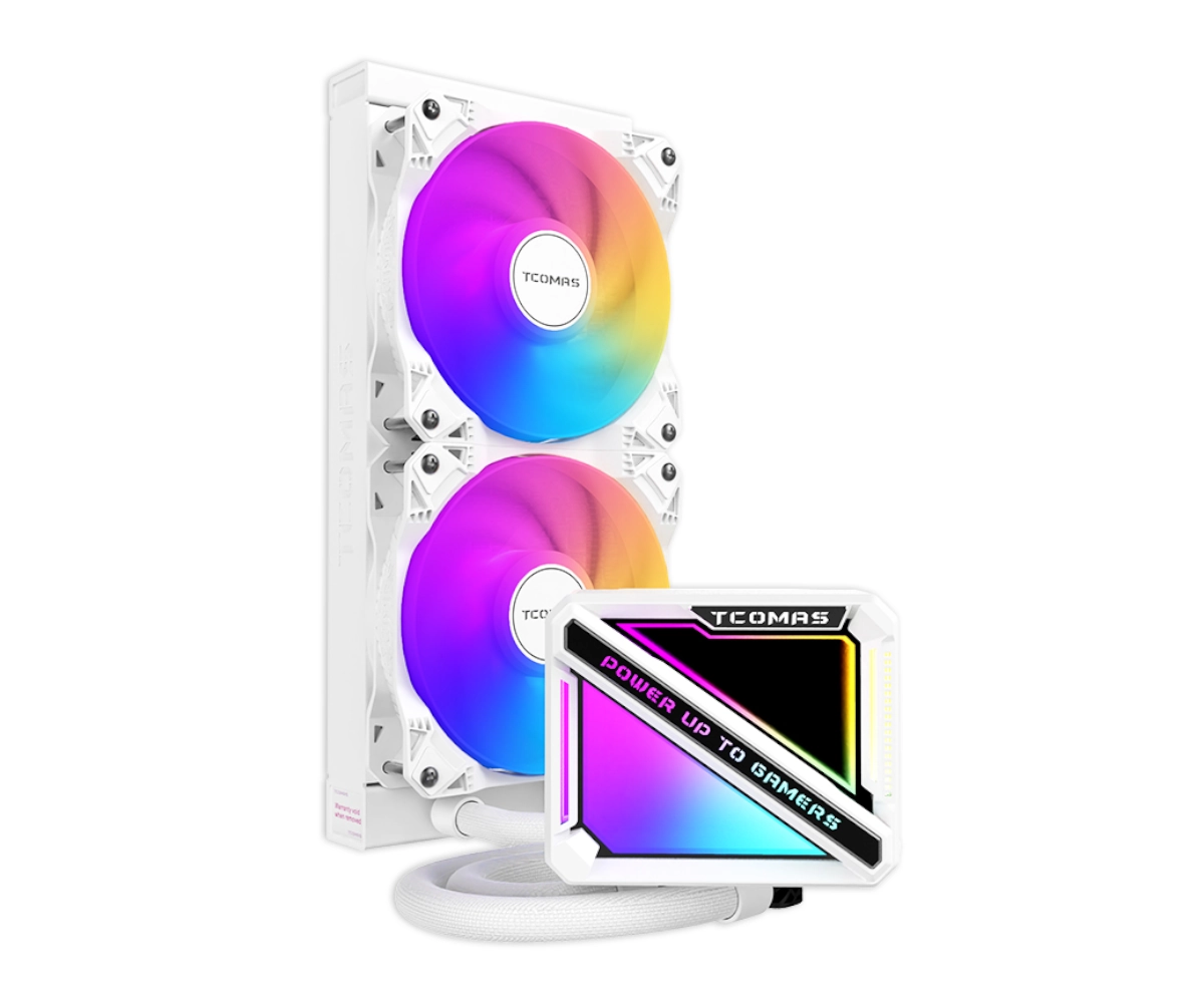TCOMAS LE200 240 CPU LIQUID COOLER WHITE thumbnail 2