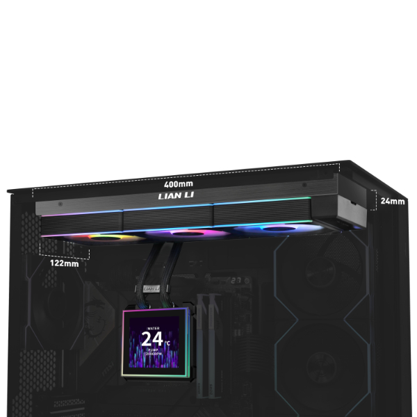 LIAN LI HYDROSHIFT II LCD-S 360CL AIO WATER COOLING BLACK thumbnail 3