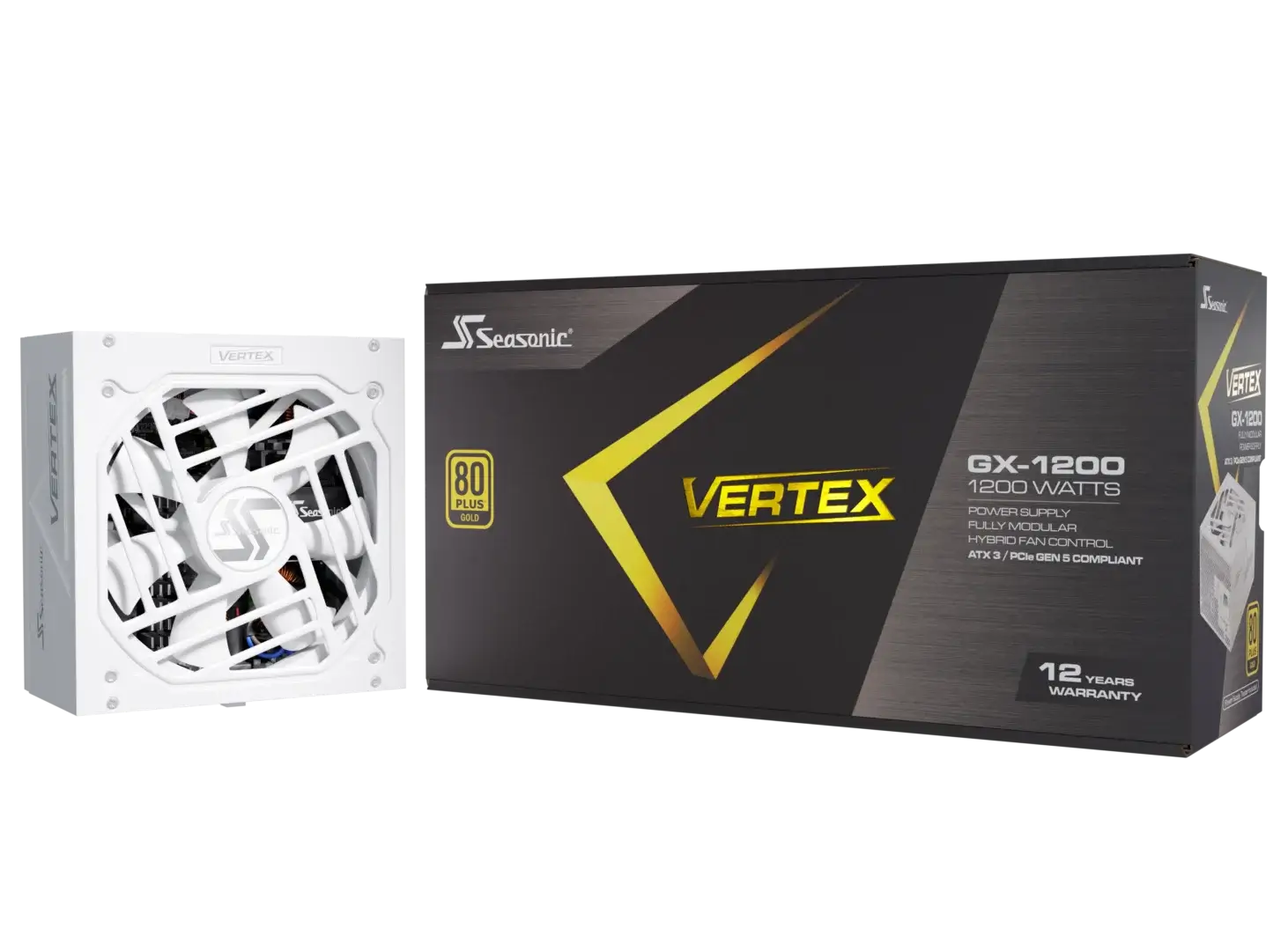 SEASONIC VERTEX 80 PLUS GOLD GX1200 1200W PSU WHITE