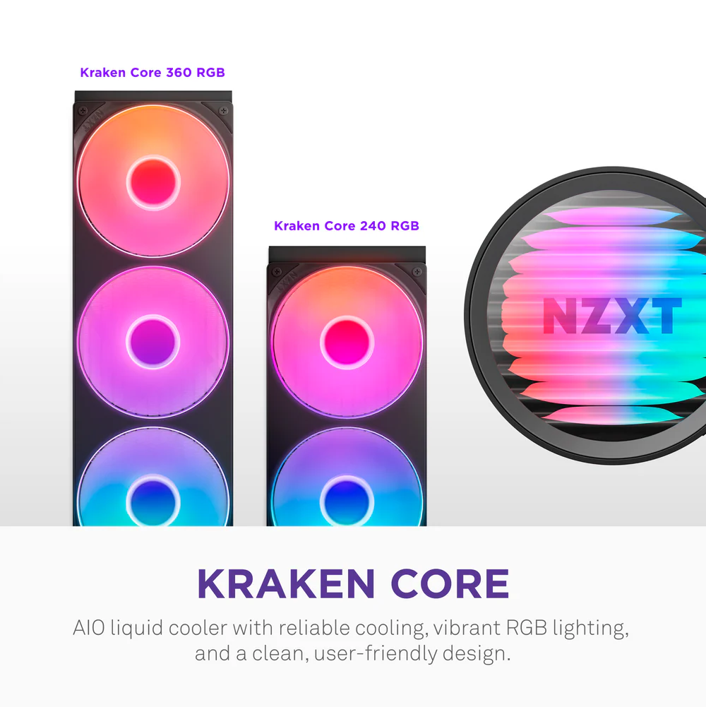 NZXT KRAKEN CORE 240 RGB AIO LIQUID COOLER thumbnail 2
