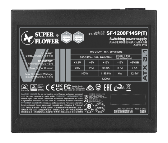 Super Flower LEADEX VIII PLATINUM PRO 1200W ATX3.1 thumbnail 7