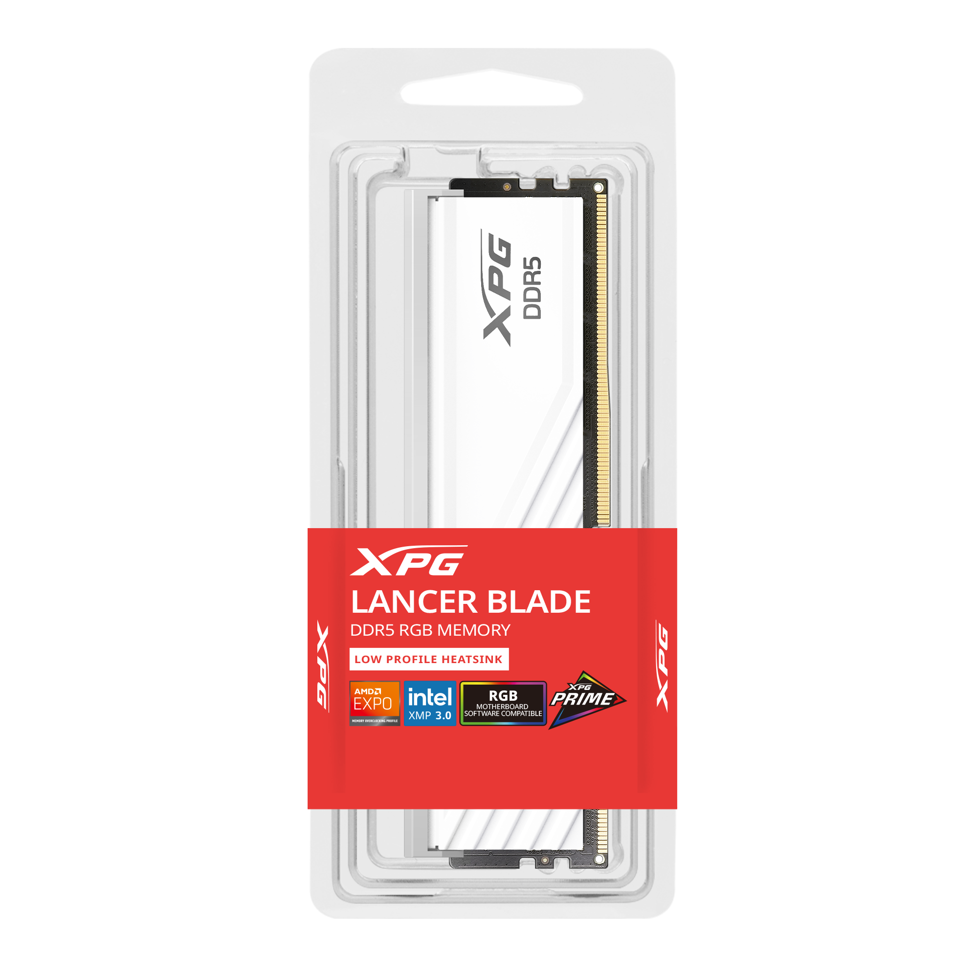 ADATA LANCER BLADE RGB 32GB KIT (16GB*2) DDR5-6000 WHITE thumbnail 2
